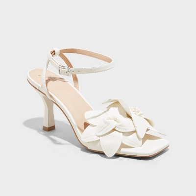 Women's Antonette Heels - A New Day™ White 11 : Target