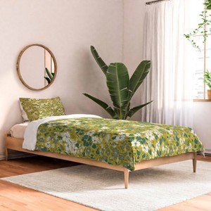 Deny Designs Schatzi Brown Brooke Ditsy Floral Olive Lime Twin/Twin XL Comforter and Sham Set (2-3pc Set) - 1 of 4