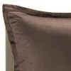 Brielle Home 100% Premium 250 TC Modal Bedding Collection Sateen Duvet Cover 90" x 98" and Two 20" x 26" Shams Set Full/Queen Chocolate - 3 of 4
