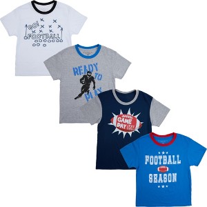 Bioworld 4-Pack Youth Boy's Crew Neck Short Sleeve Tees - 1 of 4