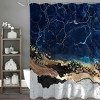 Paaaawaters 1pcs Glamorous Marble Shower Curtain Set - Luxe Gold Fabric, Water-Repellent Design - 2 of 4