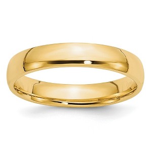 Black Bow Jewelry 2mm to 6mm 10K Yellow Gold Lightweight Domed Comfort Fit Band - 1 of 4