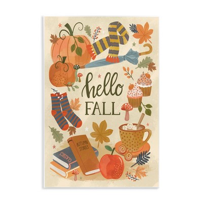 Stupell Industries Hello Fall Cozy Autumn Items Wall Plaque Art
