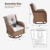 Buenhomino Outdoor Swivel Glider Rocking Chairs Set, 2 Pieces Rattan Wicker Patio Furniture Set for Porch Pool Deck Yard Garden - 3 of 4