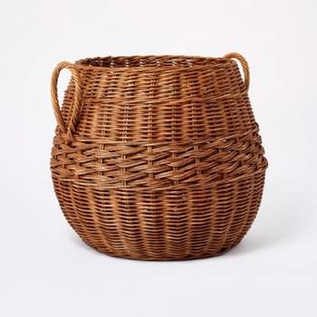 Rattan Round Basket - Threshold™ designed with Studio McGee