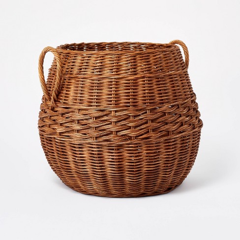 Rattan Round Basket - Threshold™ designed with Studio McGee - image 1 of 4