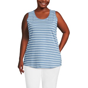 Lands' End Women's Supima Cotton Tunic Tank Top - 1 of 3
