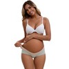 INSPIRE CHIC Women's Low Waist Seamless Ice Silk Maternity Briefs Pregnancy Under the Bump Underwear - 4 of 4