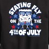 Boys' - SpongeBob SquarePants - Fly on the 4th of July Graphic Long Sleeve Fleece Sweatshirt - 2 of 4