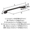 Amerock Ravino 6-5/16 Inch Pull for Cabinets, Drawers, and Furniture - 4 of 4