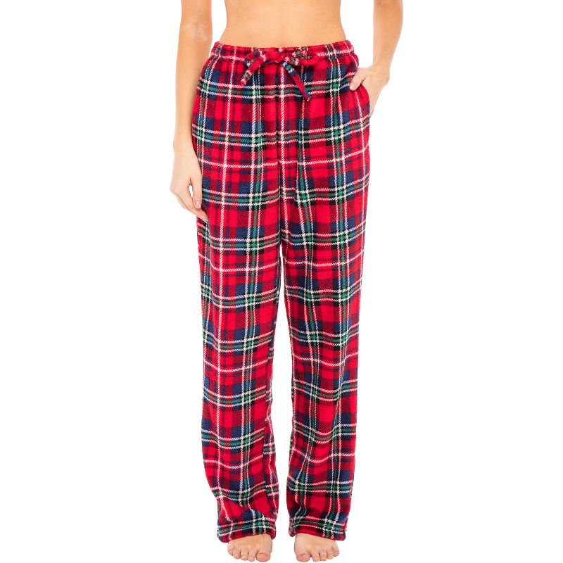 Women's Soft Warm Fleece Pajama Pants, Long Lounge Bottoms, 1 of 8