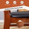 GDFStudio Baron Upholstered Faux Leather Rubber Wood Armless Dining Chair(Set of 2) - 4 of 4