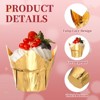 Unique Bargains Disposable Greaseproof Aluminum Foil Tulip Baking Cups 3.1 Inch 100 Pcs - 3 of 4