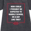 - Ferris Bueller's Day Off - How Could I Possibly Graphic Short Sleeve Fleece Dress - 2 of 3