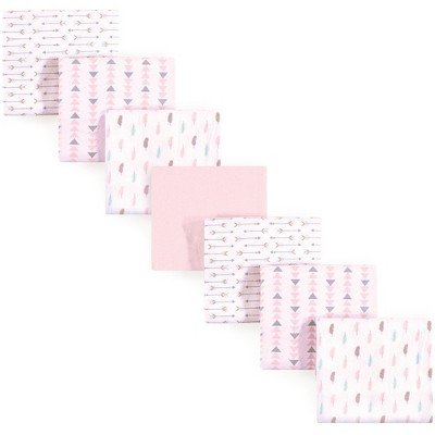 Luvable Friends Baby Girl Cotton Flannel Receiving Blankets, Girl Feathers, One Size