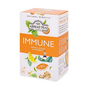 Ahmad Tea Immune Lemon, Ginger & Turmeric 20 foil wrapped tea bags - 1 of 4