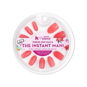 Olive & June Press-On Fake Nails - M Oval - Coral Jelly - 42ct - 1 of 4