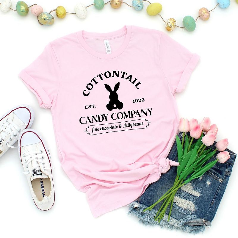 Simply Sage Market Women's Cottontail Candy Company Short Sleeve Graphic Tee, 3 of 4