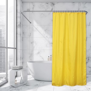Evideco French Home Goods Extra Long Shower Curtain Polyester 12 Rings 79"L x 71"W - 1 of 4