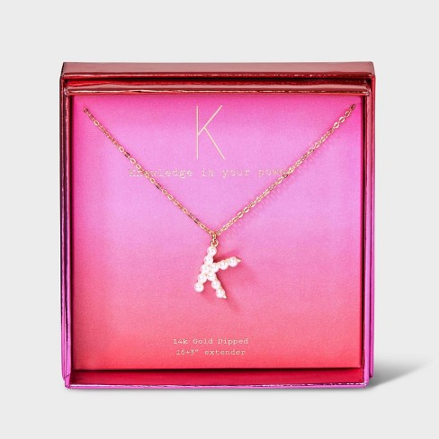 Gold k deals pendant necklace