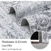 Living Room Rug Washable, Soft Vintage Damask Distressed Large Area Rugs for Bedroom Boho Abstract Indoor Floor Carpet, Low Pile Non-Slip - 4 of 4