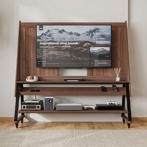 Famapy Modern Mobile TV Stand with Integrated Power Outlets - Supports 42 - 60 Inch TVs, Stylish Design for Home Entertainment Spaces - 1 of 4