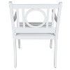 HomeRoots 24" White Steel Geo Back Outdoor Arm Chair - 4 of 4