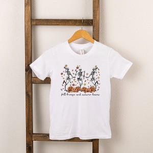 The Juniper Shop Fall Breeze Skeletons Kids Short Sleeve Tee - 1 of 2