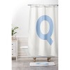 Deny Designs April Lane Art Block Monogram Shower Curtain - 3 of 3