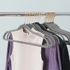 VECELO 30/50/60/100 pk Velvet Clothes Hangers Non Slip & Space-Saving Clothes Hangers with Finger Clips & Tie Rack 9 Color - 2 of 4