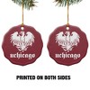 University of Chicago Primary Logo Porcelain Scalloped Holiday Christmas Tree Ornament - 2 of 4