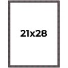 PosterPalooza | Slim Profile Brown Picture Frame - UV Acrylic, Foam Board Backing, Hanging Hardware - 2 of 4