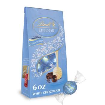 Lindt Lindor Cookies and Cream Stracciatella White Chocolate Candy Truffles - 6oz