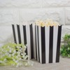 Juvale 100 Popcorn Box 20oz Paper Favor Candy Container Black White Stripe 3.3x5.5x3.3 - image 3 of 4