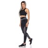Women's Cut Out Back Mesh Sports Bra & Leggings Set - White Mark - 3 of 4