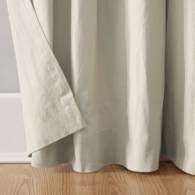 Archaeo Light Filtering Washed Cotton Twist Tab Curtain Panel - Thumbnail 4
