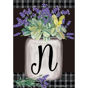 Briarwood Lane Everyday Garden Flag 12x18 For Outdoor Farmhouse Monogram Letter N Garden Flag Flags For Outside - 1 of 4