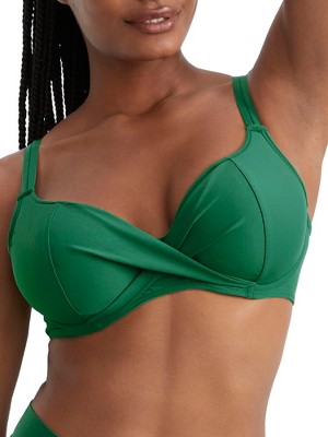 Brig Grand Wig Birdsong Women's Emerald Wrap Bikini Top - S10145-emrld : Target