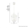Hunter Fans 11" Belltown Ceiling Light Rustic White Pendant 3 Bulb Dimmable - 4 of 4