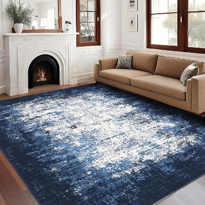 Soft Modern Area Rug - Stain-Resistant, Non-Slip Indoor Carpet for Living Room or Office