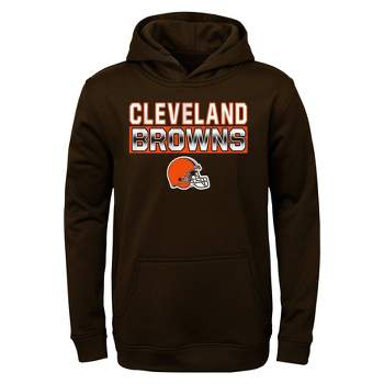 NFL Cleveland Browns Boys' Long Sleeve Performance Hooded Sweatshirt