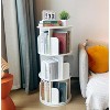 Rotating Bookshelf 3 Tier, 360° Display Standing Book Shelf Organizer, Corner Bookshelves Wood Revolving Bookcase for Bedroom, Living Room - 3 of 4