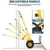 TackView Snow Shovel with Wheels, Heavy Duty Double Rod Wheeled Snow Pusher with Metal Blade, for Driveway Sidewalk Yard - 4 of 4