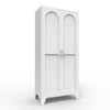 Okak Tall Cabinet, Storage Cabinet with 2 Doors and 4 Shelves, Kitchen Cabinet for Living Room, Bedroom and Office, White - 4 of 4