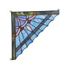 CHLOE Lighting OBSIDIAN Mission Tiffany-glass Window Panel 10 Wide - 3 of 4