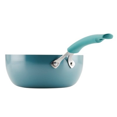 Agave Blue Aluminum Nonstick 3-Quart Saucier Pan