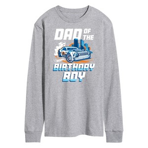 Men's - Hot Wheels - Dad Of Birthday Boy Long Sleeve Graphic T-Shirt - 1 of 3