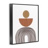 Stupell Industries Boho Shapes Stacked Abstract Round Curves Brown White Framed Giclee Art, Black, 16" x 20" - 2 of 4