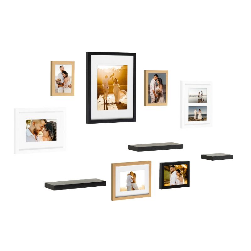 10pc Gallery Frame Box Set White/Black/Gold - Kate &#38; Laurel All Things Decor, 3 of 9