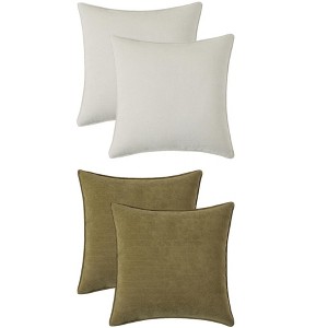 REGALWOVEN 4 Pcs Solid Chenille Soft Couch Throw Pillow Covers for Sofa Living Room Home Decor 16 x 16 Inch - 1 of 4